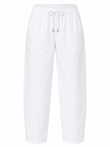 White Barrel Leg Jogger